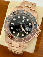 Rolex GMT-Master II Root Beer Full-Set, Ophalen, Zo goed als nieuw, Goud, Rolex