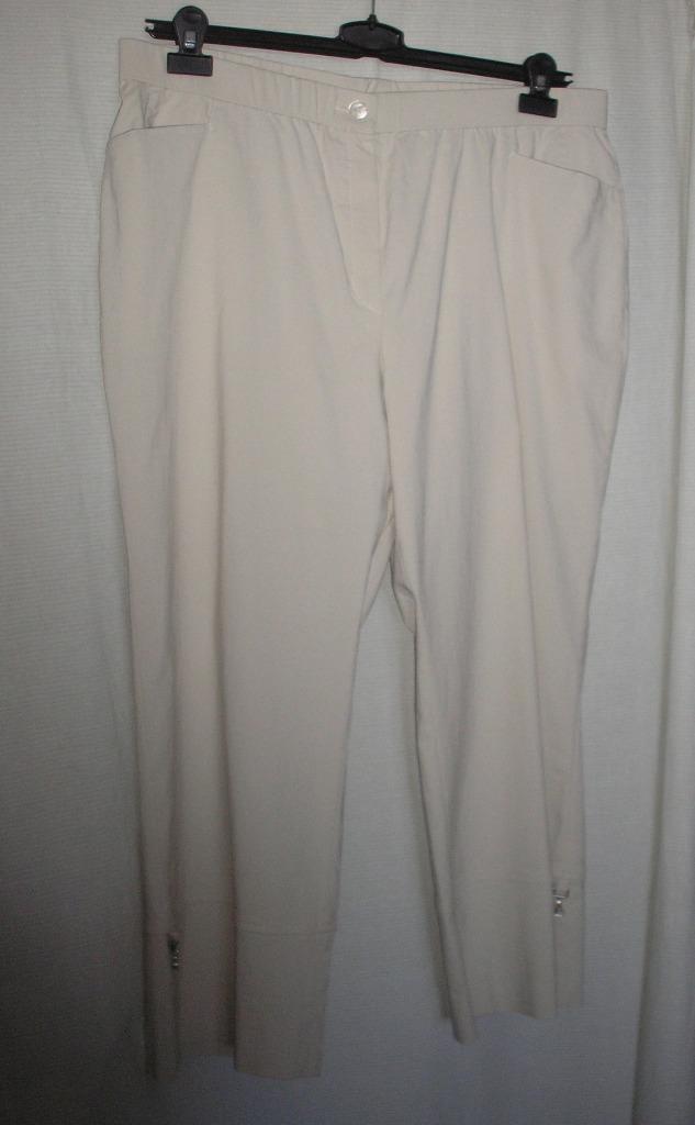 Broek / tregging merk Brand, – maat 48, Kleding | Dames, Grote Maten, Zo goed als nieuw, Broek of Spijkerbroek, Beige, Verzenden