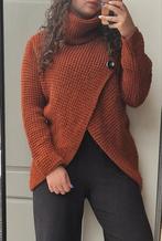 Gehaakte overslag trui s/m, Kleding | Dames, Ophalen of Verzenden, Zo goed als nieuw, Maat 38/40 (M), Bruin