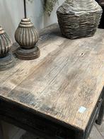 Oude chinese tafel sidetable 2 laden stoer robuust landelijk, Nieuw, Rechthoekig, 50 tot 75 cm, Overige houtsoorten