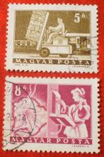 Magyar Posta - 2x - 1x Heftruck, Postzegels en Munten, Verzenden, Gestempeld