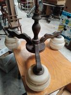 Oude hanglamp met drie kelken hg 100 cm, Antiek en Kunst, Antiek | Lampen, Ophalen