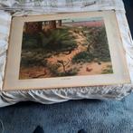 Schoolplaat Op de Heide met bijplaat In de Weide, Antiek en Kunst, Kunst | Schilderijen | Klassiek, Ophalen