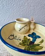 Vintage tapas bakje met prikker houder bloem, Antiek en Kunst, Ophalen of Verzenden