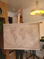 Wereldkaart - canvas, Ophalen of Verzenden