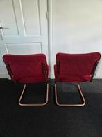 Zuiver stoel koper rood velvet 2x, Huis en Inrichting, Stoelen, Ophalen, Gebruikt, Rood, Twee