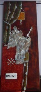 OOSTERS LAK PANEEL MET DAMES * Parelmoer *, Antiek en Kunst, Verzenden