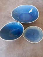Set van 3 Jewel schaaltjes, handmade Crackle glaze, Ophalen of Verzenden