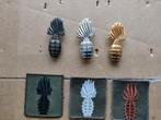 Set granaat werpen, Verzamelen, Ophalen of Verzenden, Landmacht, Nederland, Embleem of Badge