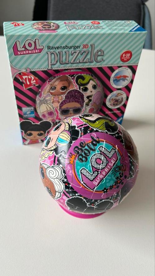 Ravensburger 3D puzzel LOL surprise 72 stukjes ronde bol, Kinderen en Baby's, Speelgoed | Kinderpuzzels, Zo goed als nieuw, 6 jaar of ouder