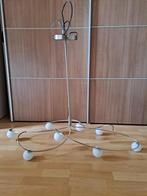 Sierlijke hanglamp met melkglazen kelkjes, Huis en Inrichting, Lampen | Hanglampen, Ophalen of Verzenden, Minder dan 50 cm