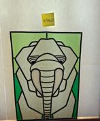 Glas in Lood Paneel - Olifant Design, Ophalen of Verzenden