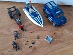 Playmobil politietruck met speedboot 5187, Kinderen en Baby's, Speelgoed | Playmobil, Ophalen of Verzenden, Gebruikt, Complete set