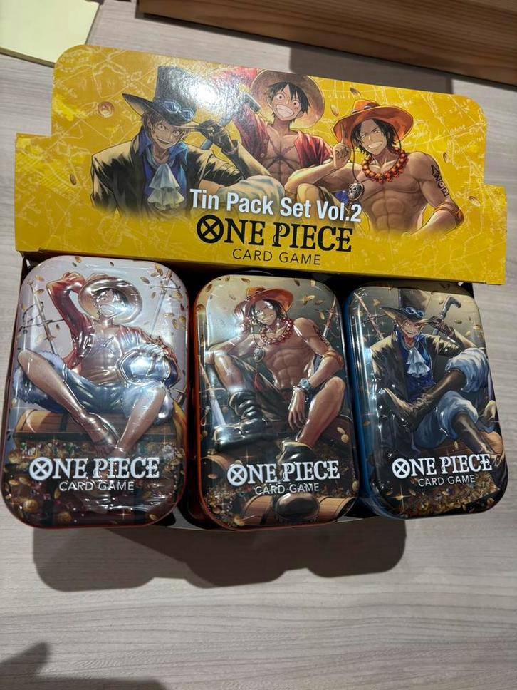 ONE PIECE Card Game Tin Pack Set Vol.2 OP-13 Luffy Ace Sabo, Hobby en Vrije tijd, Verzamelkaartspellen | Pokémon, Zo goed als nieuw