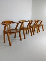 Set van Vier Brutalist Stoelen met Armleuningen, Ophalen