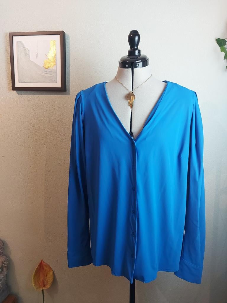 Studio Anneloes blauwe blouse XL, Kleding | Dames, Blouses en Tunieken, Zo goed als nieuw, Maat 46/48 (XL) of groter, Blauw, Ophalen of Verzenden