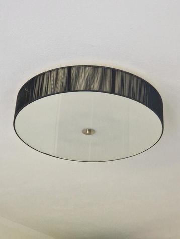 Ronde plafondlamp 60cm zwart inclusief lampjes beschikbaar voor biedingen