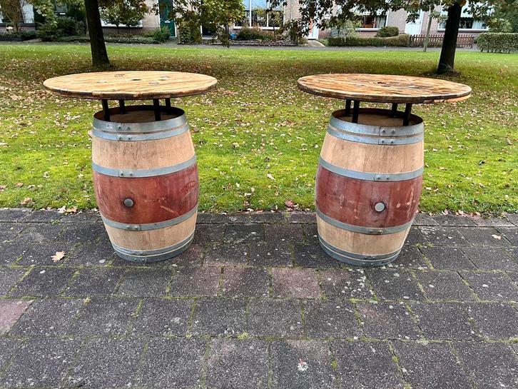 Statafel van wijnvat – robuust & sfeervol —, Huis en Inrichting, Tafels | Statafels, Nieuw, Ophalen of Verzenden