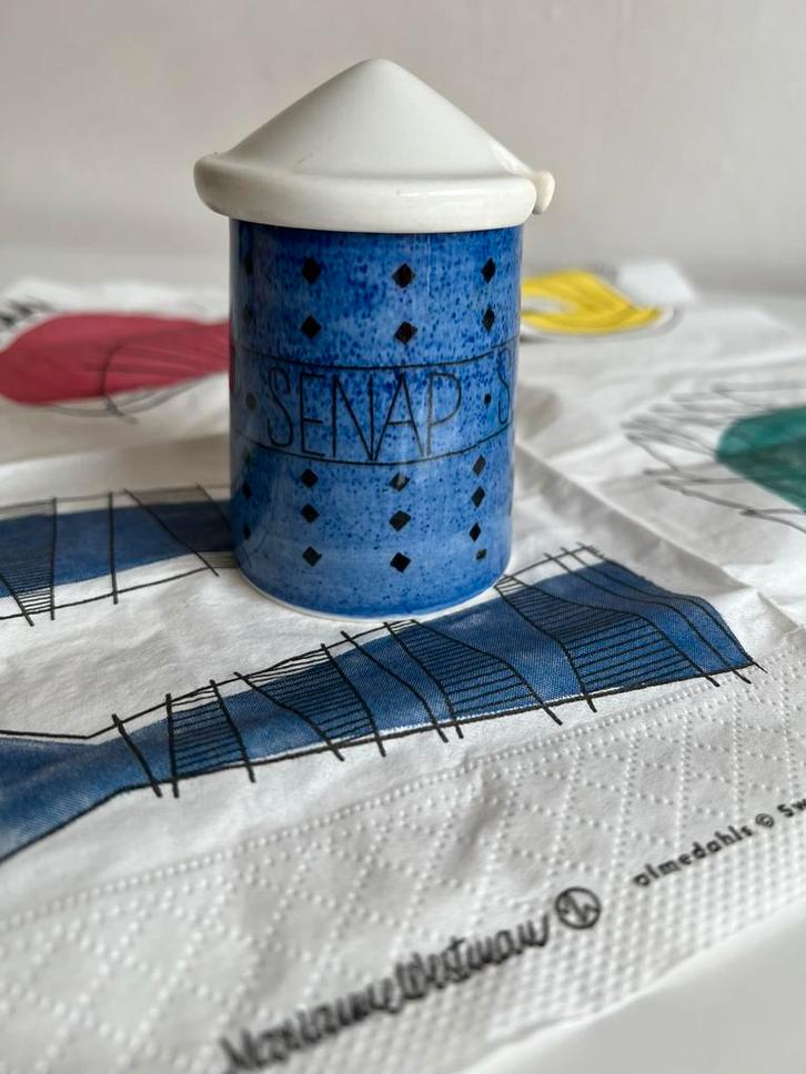 Vintage Rörstrand Picknick Senaps Mosterdpot Deksel Westman, Antiek en Kunst, Antiek | Servies los, Ophalen of Verzenden