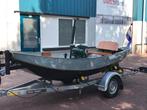stalen vlet met 1cylinder diesel incl.trailer, Watersport en Boten, Ophalen, Binnenboordmotor, Diesel, Zo goed als nieuw