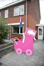 Unieke geboorte aankondiging tuin, Ophalen, Gebruikt, Geboortebord