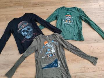 3 longsleeves jongen doodshoofd maat 146 152 name it  jack beschikbaar voor biedingen