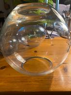 Bolvaas Kristal , zwaar en glanzend 18x 18  cmVintage ,, Ophalen of Verzenden, Zo goed als nieuw