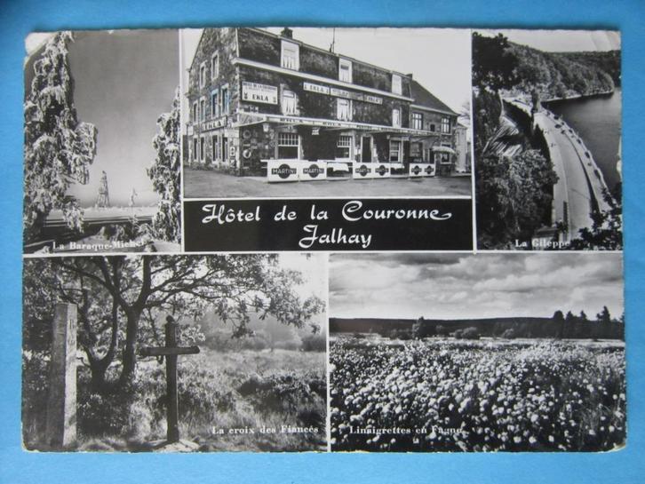 Ansichtkaart: België, Hotel de la Couronne Jalhay (Verviers), Verzamelen, Ansichtkaarten | België, Gelopen, Luik, 1940 tot 1960
