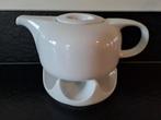Witte porseleinen design theepot en theelichtje Arzberg, Overige typen, Ophalen of Verzenden, Zo goed als nieuw, Overige stijlen