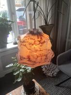 Klassieke hanglamp met porseleinen katrol, Huis en Inrichting, Lampen | Hanglampen, Ophalen, Gebruikt, Glas, Minder dan 50 cm