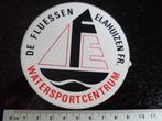 2x sticker watersportcentrum de fluessen elahuizen logo fr, Verzamelen, Verzenden, Zo goed als nieuw, Bedrijf of Vereniging