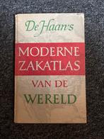 De Haan's Moderne Zakatlas Wereld - Oude Atlas, Gelezen, Overige atlassen, Ophalen of Verzenden, 1800 tot 2000