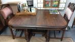 Mooie uitschuifbare tafel van Waddeneiland met 6 stoelen, Ophalen, Vierkant, 50 tot 100 cm, Vijf personen of meer