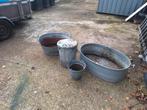 Te koop Vintage Metalen Bakken Set, Ophalen, Tuin, Gebruikt, Minder dan 30 cm