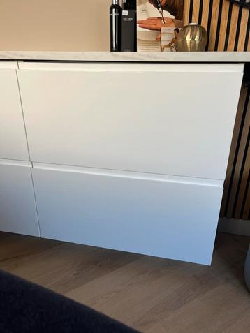 2x Ikea maximera lade 80x37 met front voxtorp hoogglans wit