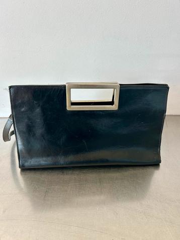 Zwart leren clutch van ICCI beschikbaar voor biedingen