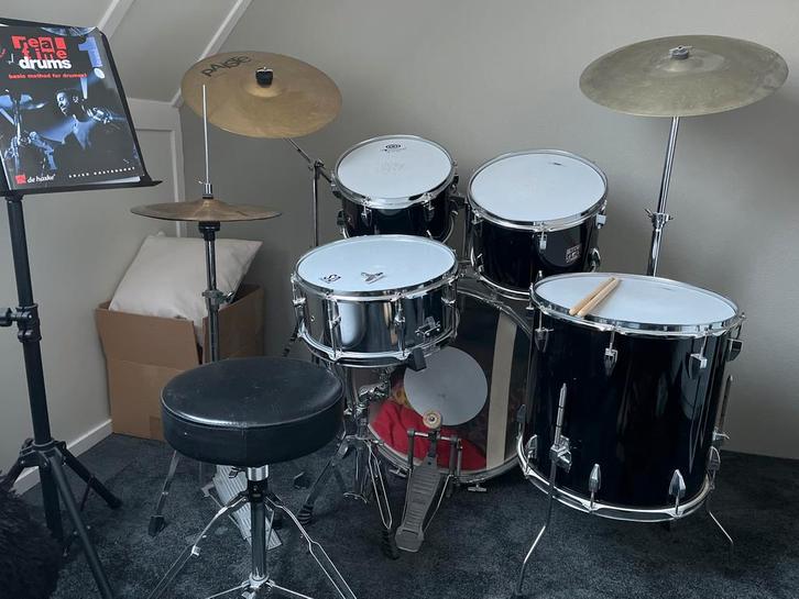 Compleet drumstel Tama/Mapex met nieuwe vellen complete set, Muziek en Instrumenten, Drumstellen en Slagwerk, Gebruikt, Tama, Ophalen
