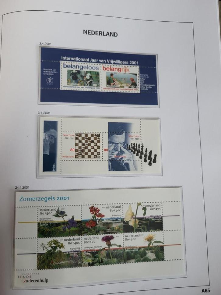 Nederland Postzegels 2001 - Vrijwilligers, Zomer, Max Euwe, Postzegels en Munten, Postzegels | Nederland, Postfris, Na 1940, Ophalen of Verzenden