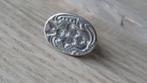 Zilveren 18 /e eeuws lakstempel met familiewapen / vondst, Antiek en Kunst, Ophalen of Verzenden