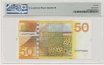 Nederland 50 Gulden 1982 zonnebloem PMG70 EPQ (Ster), Ophalen of Verzenden, 50 gulden, Los biljet