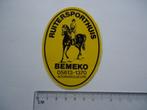 sticker oud Noordwolde Friesland BENEKO ruitersport winkel, Verzamelen, Verzenden, Zo goed als nieuw, Bedrijf of Vereniging