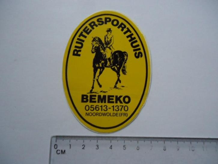 sticker oud Noordwolde Friesland BENEKO ruitersport winkel, Verzamelen, Stickers, Zo goed als nieuw, Bedrijf of Vereniging, Verzenden