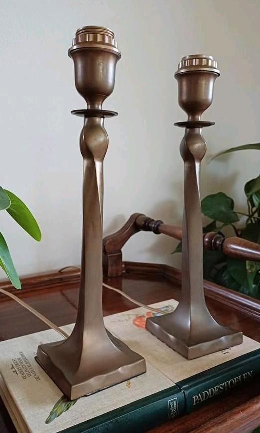Messing koper 2 x Lamp  Franse Brocante getorste lampenvoet, Antiek en Kunst, Curiosa en Brocante, Ophalen of Verzenden