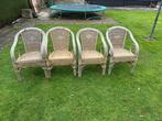 Rotan Tuinstoelen - Set van 4, Tuin en Terras, Ophalen, Gebruikt, Rotan
