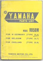 Yamaha RD50 M parts list (3419z), Ophalen of Verzenden, Zo goed als nieuw