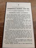 Hal Hendrikus van 1888 Terborg 1965 x Leuverink, Ophalen of Verzenden, Bidprentje
