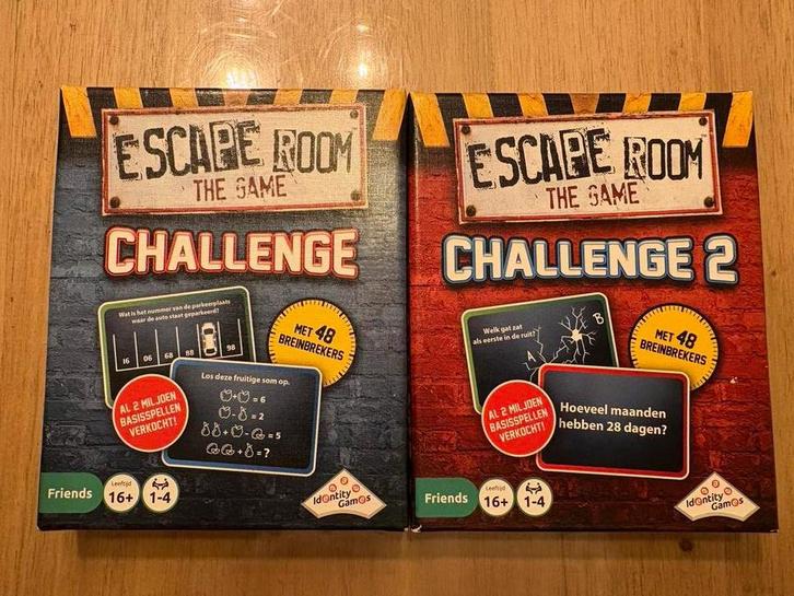 Escape Room The Game: Challenge & Challenge 2, Hobby en Vrije tijd, Gezelschapsspellen | Kaartspellen, Zo goed als nieuw, Een of twee spelers