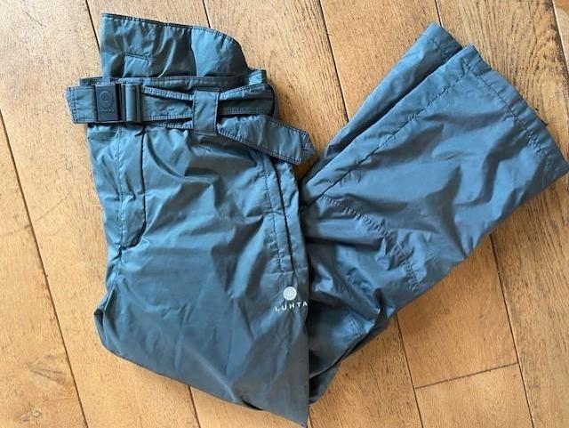 Luhta dames ski broek grijs groen EUR 42 met originele riem, Kleding | Dames, Wintersportkleding, Broek, Luhta, Verzenden, Maat 42/44 (L)