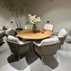 Comino lowdiningset 4 Seasons Outdoor met Saba tafel, Tuin en Terras, 6 zitplaatsen, Teakhout, Ophalen of Verzenden, Zo goed als nieuw