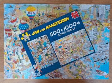 Jan van Haasteren puzzel puzzle Rommelmarkt (500) + USA 1000 beschikbaar voor biedingen